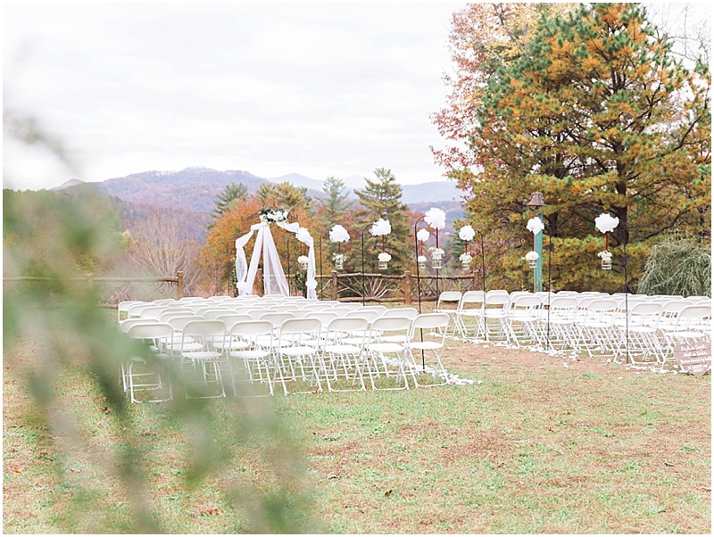 ceremony set up in the mountains in georgia